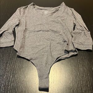 Gray Long-Sleeve Bodysuit medium